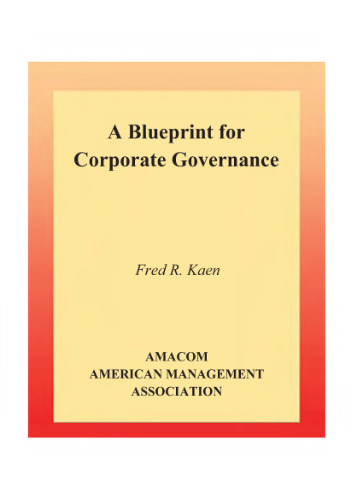 A Blueprint. Corporate Governance