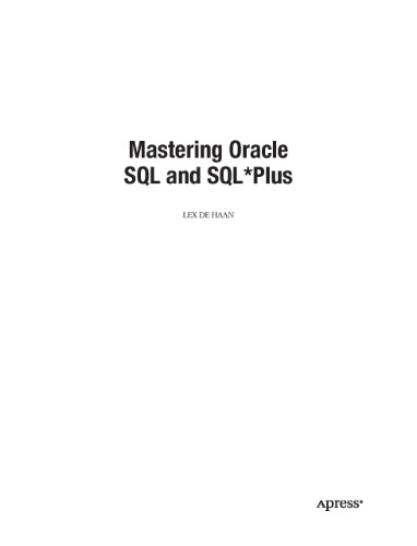 Mastering Oracle SQL and SQL Plus