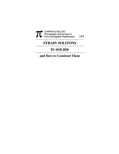 Strain Solitons in Solids and How to Construct Them