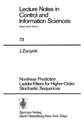 Nonlinear Prediction Ladder-Filters for Higher-Order Stochastic Sequences