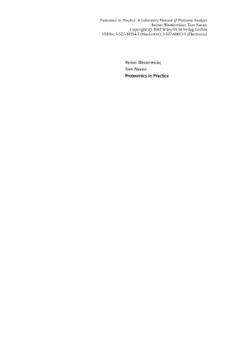 Proteomics in Practice: A Laboratory Manual of Proteome Analysis