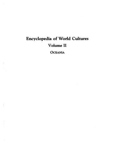Encyclopedia of World Cultures, oceania