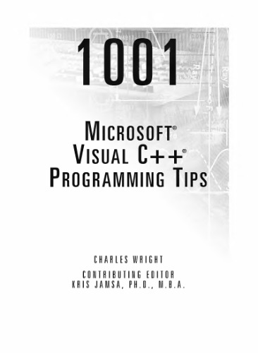1002 Visual C++ Programming Tips