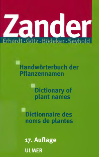 Zander: Dictionary of Plant Names