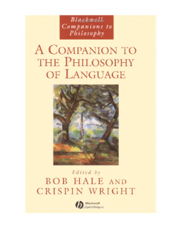 A Companion to the Philosophy of Language