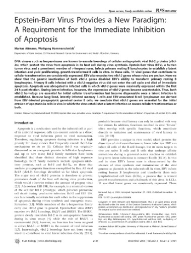 Epstein-Barr Virus Provides a New Paradigm A Requ