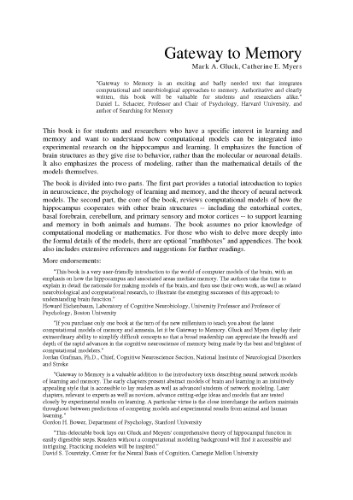 Gateway to Memory - Introduction to Neural Network Modeling of the Hippocampus and Learning