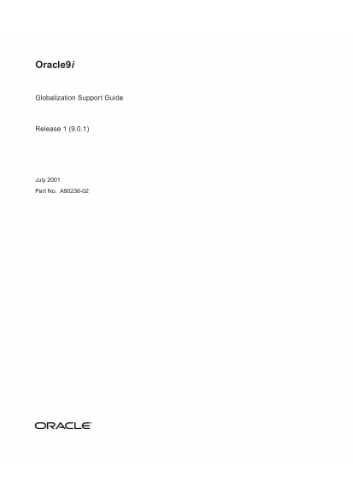 Oracle9i Globalization Support Guide (Part No. A90236-02) (Release 9.0.1)