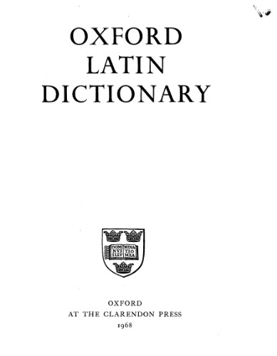 Oxford Latin Dictionary
