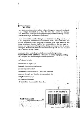 Aircraft Performance and Design