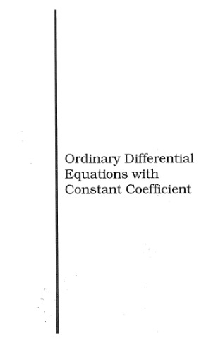Ordinary Differential Equations With Constant Coefficient