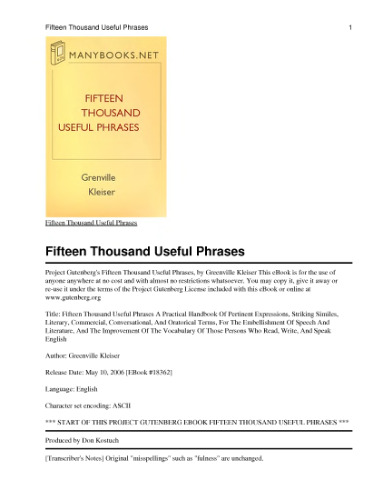 Fifteen Thousand Useful Phrases