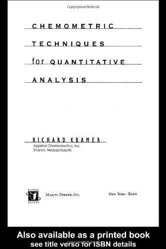 Chemometric Techniques for Quantitative Analysis