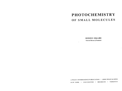 Photochemistry of Small Molecules