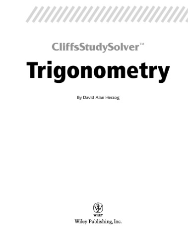 CliffsStudySolver Trigonometry (Cliffsstudy Solver)