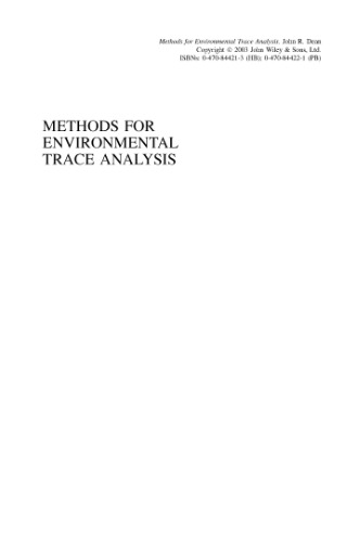 Methods for Environmental Trace Analysis (Analytical Techniques in the Sciences (AnTs) *)