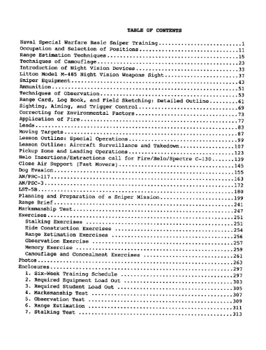 Seal Sniper Training Program