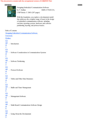 Designing Embedded Communications Software