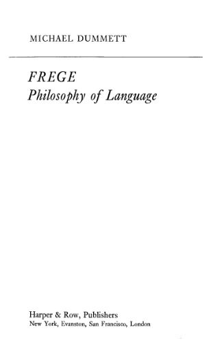 Frege: Philosophy of Language
