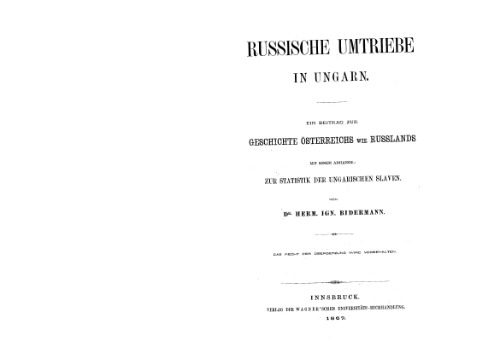 Russische Umtriebe in Ungarn