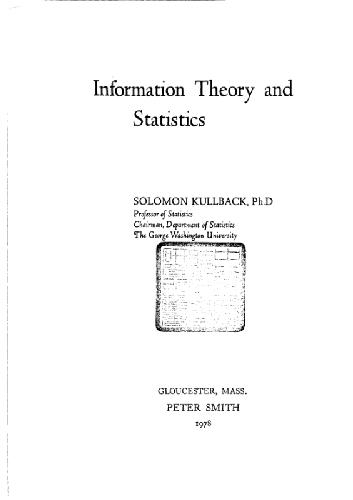 Information theory and statistics
