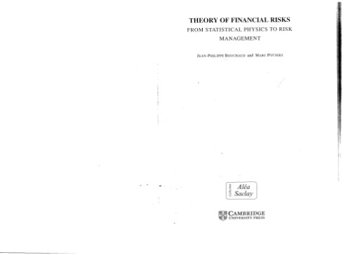 Theory of financial risks: from statistical physics to risk management