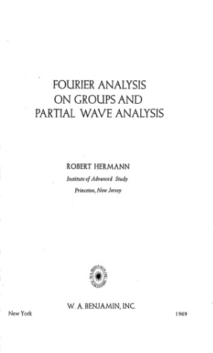 Fourier analysis on groups and partial wave analysis 