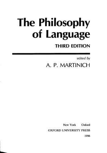 The Philosophy of Language