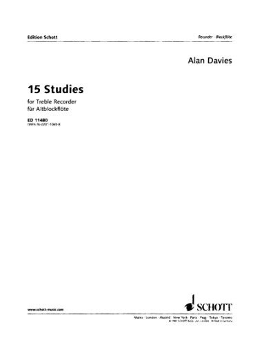 15 Studies for Treble Alto Recorder