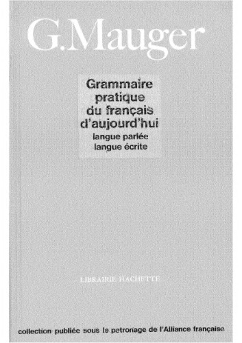Grammaire pratique du francais d'aujourd'hui