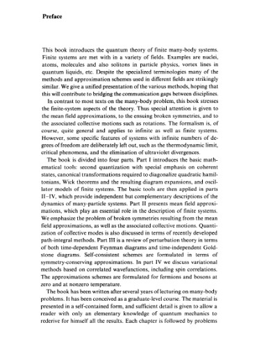 Quantum Theory of Finite Systems