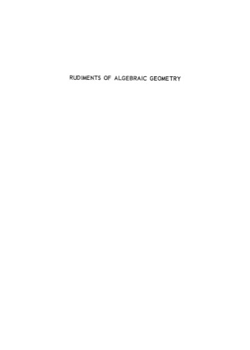 Rudiments of Algebraic Geometry