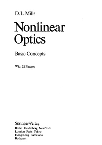 Nonlinear optics: Basic concepts