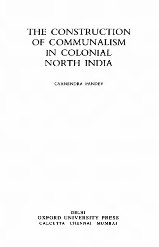 Construction of Communalism In Colonial India