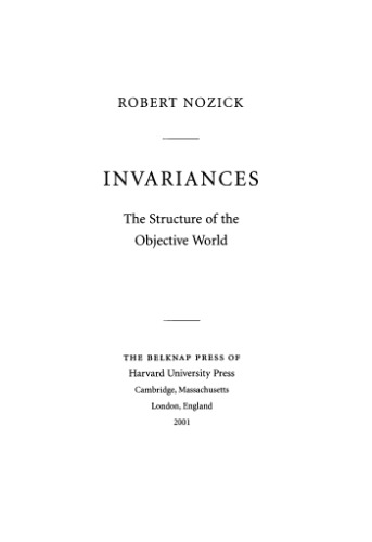 Invariances: The Structure of the Objective World