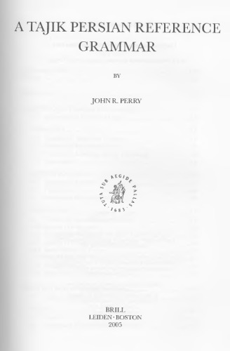 A Tajik Persian Reference Grammar