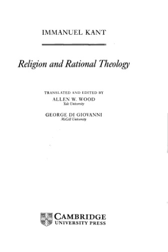 Religion and Rational Theology