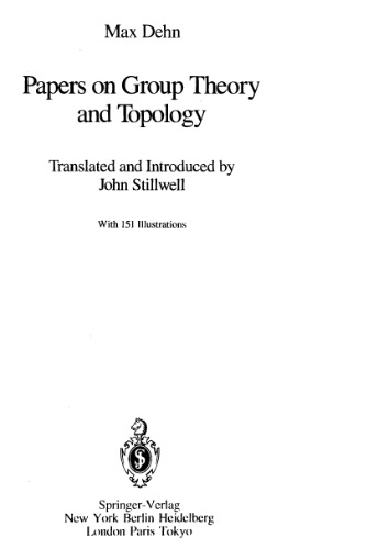 Papers on Group Theory and Topology