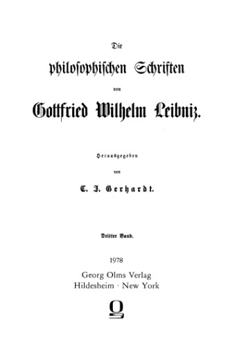 Die philosophischen Schriften: Band III