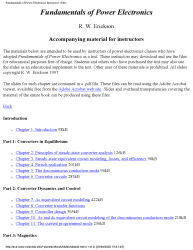 FUNDAMENTALS OF POWER ELECTRONICS