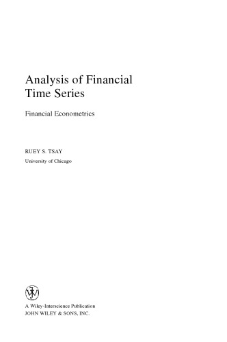 Analysis of Financial Time Series