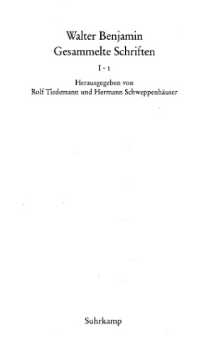Gesammelte Schriften, Bd. 1: Abhandlungen  