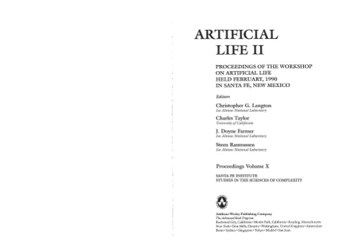 Artificial Life II (Santa Fe Institute Studies in the Sciences of Complexity Proceedings)  