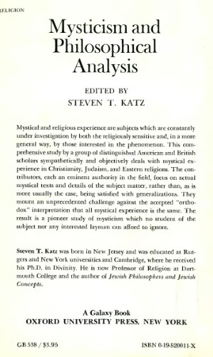 Mysticism and Philosophical Analysis