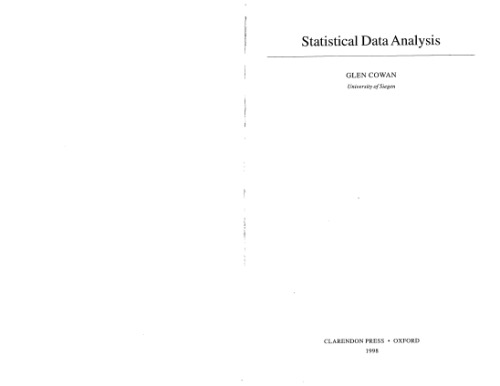 Statistical Data Analysis (Oxford Science Publications)