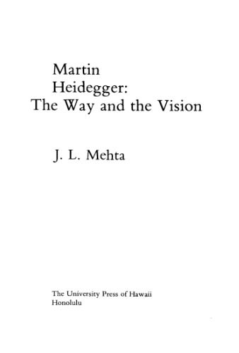 Martin Heidegger, the Way and the Vision
