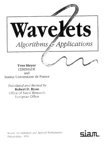 Wavelets: Algorithms & Applications