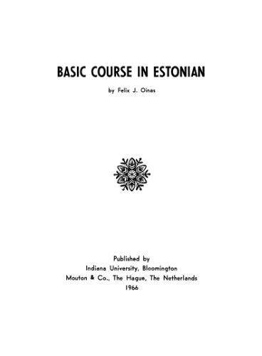 Basic Course in Estonian (with Audio)