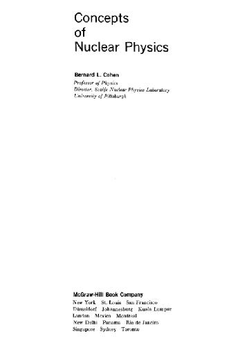 Concepts of Nuclear Physics