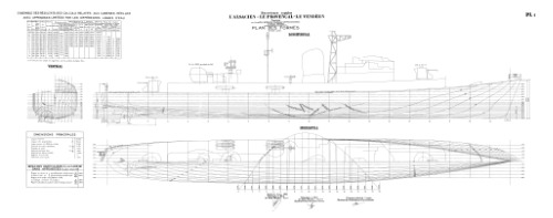Les dessins de navires de la marine française - L ALSACIEN 1957